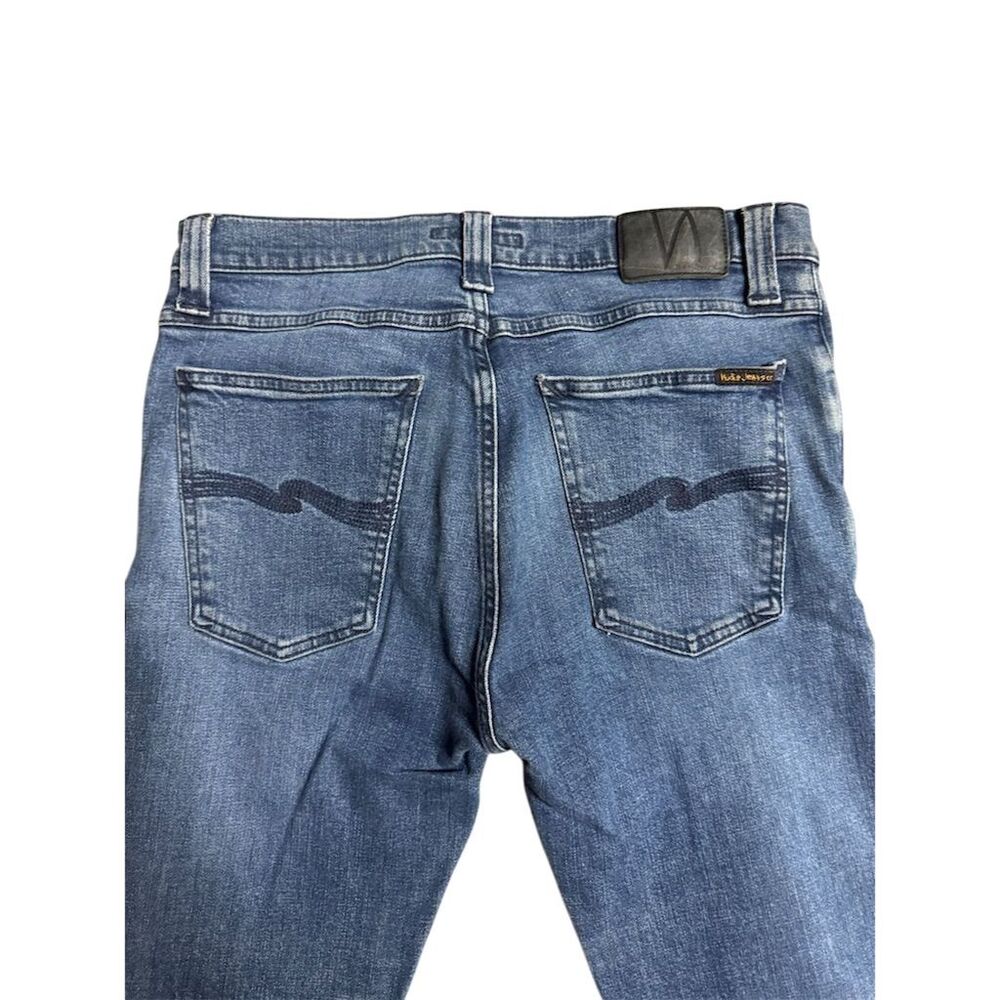 Nudie Jeans Co Men's High Kai Navy Blue Slim Skinny Jeans Blue Size W32 / L34 - Picture 5 of 11